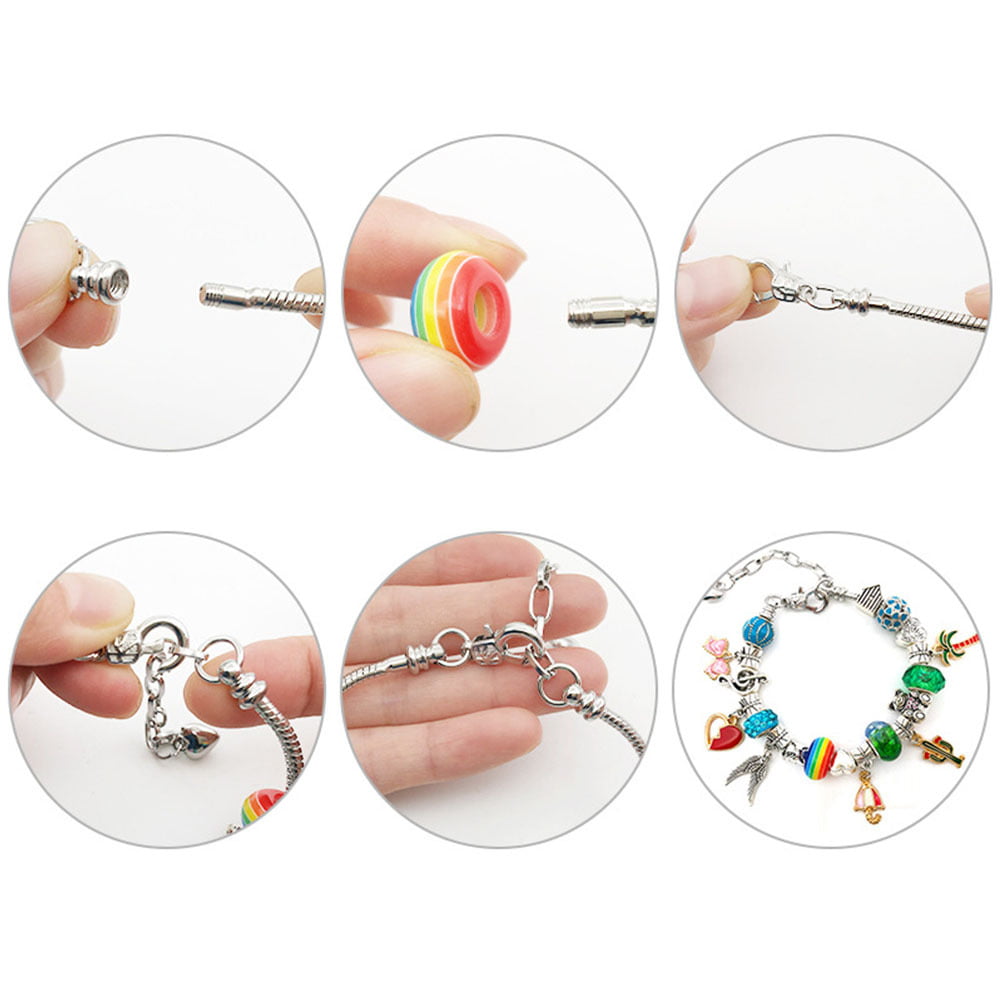 DIY Bracelet Making Kit Charms Necklace Jewelry Making Supplies Beads DIY  Craft Gift Set for Adults Teens Girls 