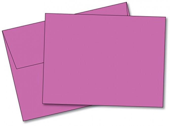 Blank Color Note Cards Uncoated Purple 4 1/2 x 6 Inches 40 Cards and 40 Envelopes (These