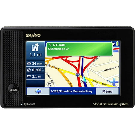 Sanyo Easy Street NVM-4070 Portable GPS Navigator with Bluetooth, 4.3" Widescreen