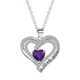 thumbnail image 2 of HongHeng Necklaces for Women Birthstone Heart Necklace Jewelry for Wife Girlfriend Woman Necklace Mother's Day Gift, 2 of 6