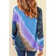 thumbnail image 1 of ABPHQTO Top de mujer de manga larga tie-dye azul degradado, 1 of 5