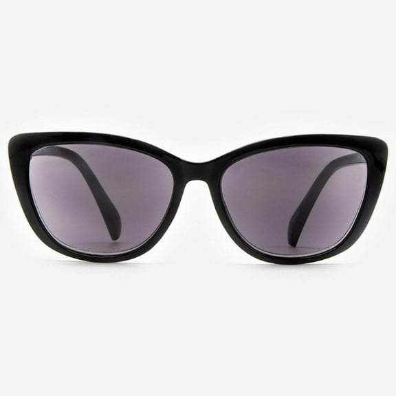 Sunglasses with Readers for Women - Reader Sunglasses - Cat Eye Reading Sun Glasses with Built In Full Readers - Gela by VITENZI in Black 1.50