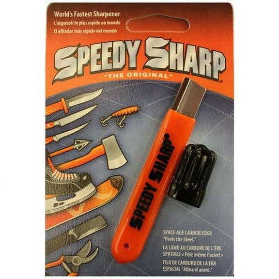 Speedy Sharp Knife & Blade Sharpener, Carbide Edge, Compact, Orange 1 Pack