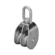 thumbnail image 1 of Rodillo doble de polea marina - 50 mm/2,0 pulgadas, capacidad de carga de 400 kg, servicio pesado, acero inoxidable 304 - para yates y barcos, 1 of 10
