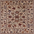 thumbnail image 1 of Ahgly Company Machine Washable Indoor Square Industrial Modern Red Brown Area Rugs, 5' Square, 1 of 7