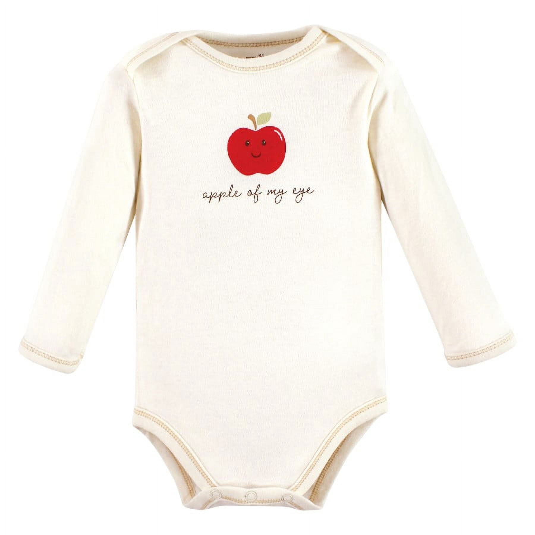 Touched by Nature Organic Cotton Long-Sleeve Bodysuits, Fall Food, 6-9 Months