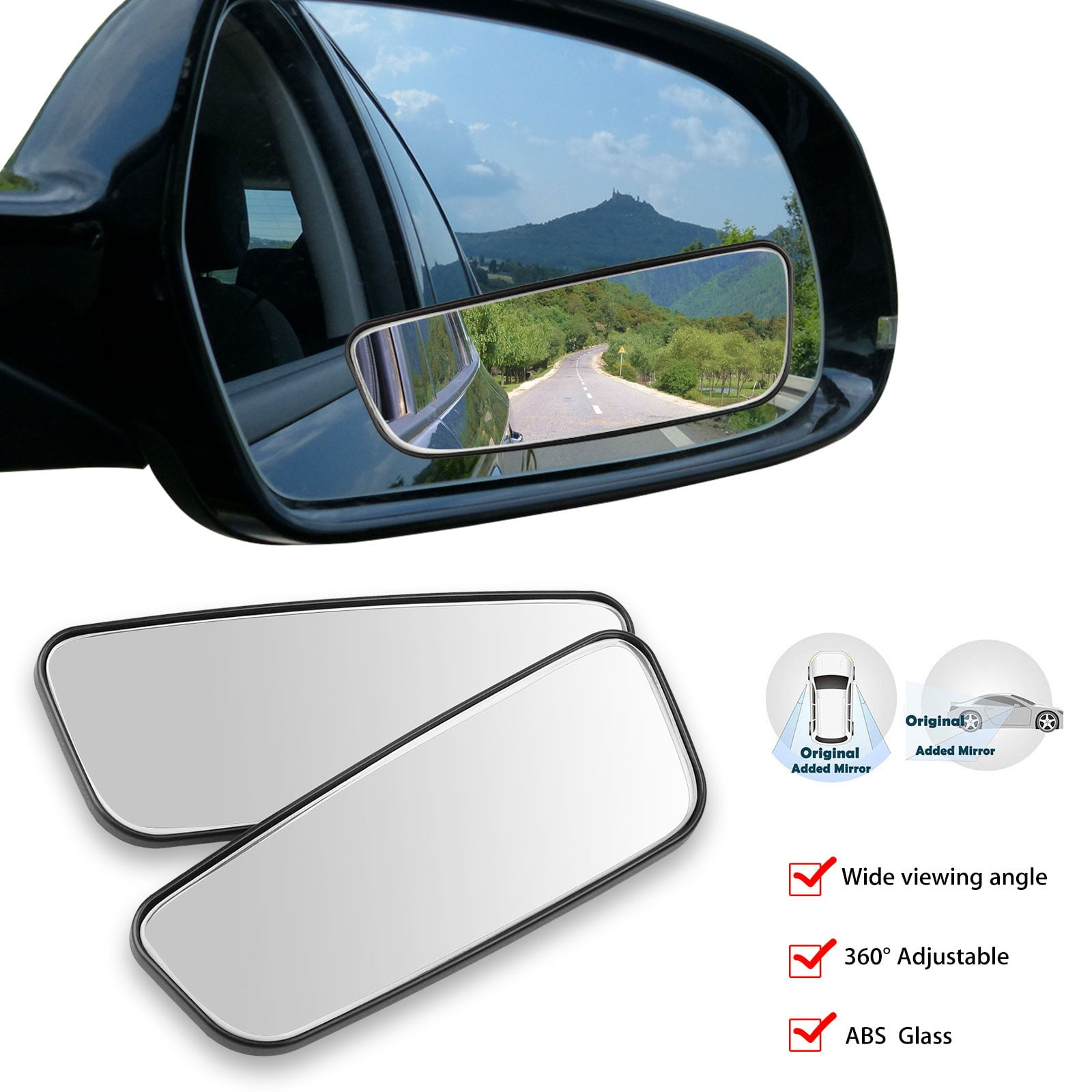 Motors Car Truck Exterior Parts 2 X Car Blind Spot Mirror Adjustable 