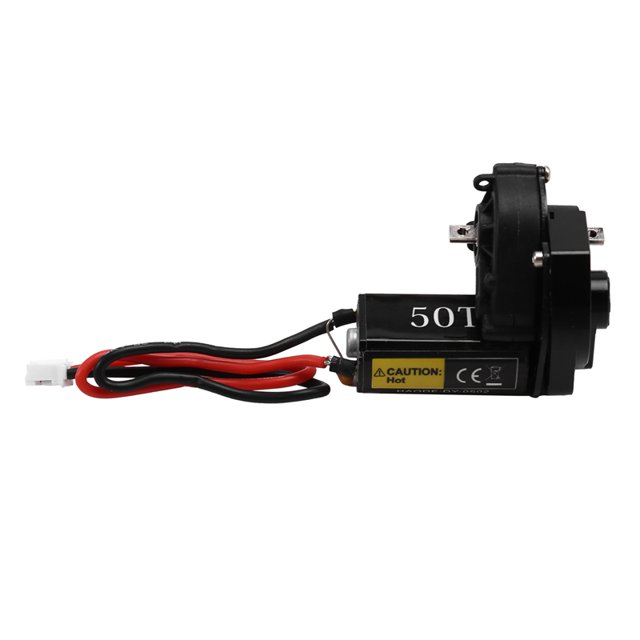 Transmisión con Engranajes Helicoidales y Motor Cepillado 050 de 50 Dientes para Actualización SCX24 AX24 Crawler RC 1/24 en Color Negro