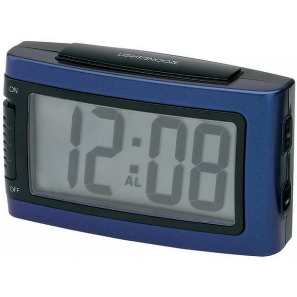 Impecca WAD15B Battery Alarm Clock With Snooze Blue