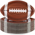 thumbnail image 4 of Football Plates TASTAN 10-Pack Football-Shaped Disposable Paper Plates-Themed Party Tableware for Sports Games & Birthday Celebrations, Eco-Friendly & Durable, Football Decorations, Coffee, 4 of 10