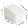 thumbnail image 4 of Storage Bins Organizer Baskets for Cabinet Kitchen Pantry Plastic Stackable Storage Boxes for Snacks Condiments Home Organization Multipurpose Storage Container White 13.8x9.1 Inches, 4 of 6