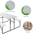 Dextrus Heavy Duty Folding Picnic Table & Bench, Weather Resistant