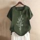thumbnail image 3 of Camisas de Manga Corta para las Mujeres, Blusa de Botón de Impresión Casual con Cuello Redondo Hecha de Tela Suave Transpirable para Verano Primavera, Blusas de Manga Corta para las Mujeres, 3 of 4