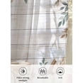thumbnail image 6 of Fall Sheer Curtains 84 inches Long, Pumpkin Green Eucalyptus Leaves Flowers Wood Grain Light Filtering Sheer Window Curtains Rod Pocket Voile Drapes for Bedroom Living Room, 52"W x 84"L 2 Panels, 6 of 7