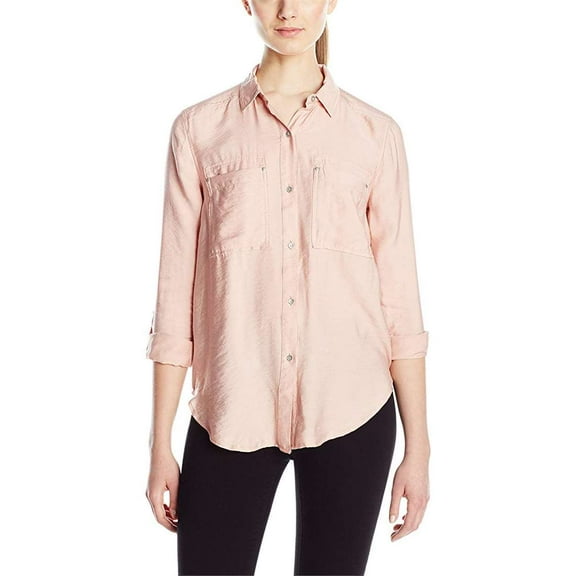 Calvin Klein Women's Airflow Utility Shirt, Misty Rose,M - US