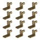thumbnail image 1 of Soporte de estante en forma de L Uxcell de 0.24" de hierro bronce 40Pcs, 1 of 3