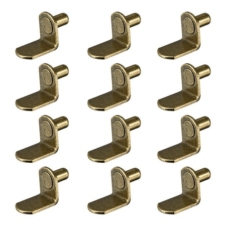 

Shelf Support Peg 6mm L-Shaped Support Cabinet Shelf Bracket Peg for Kitchen Furniture Book Shelve Supplies Bronze 40pcs