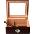 thumbnail image 5 of Mantello Cigars Royal Glass-Top Humidor, Spanish Cedar Interior, 25-50 Cigars, 5 of 7