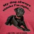 thumbnail image 3 of CafePress - Black Lab Vs Wife T Shirt - Mens Tri-blend T-Shirt, 3 of 4