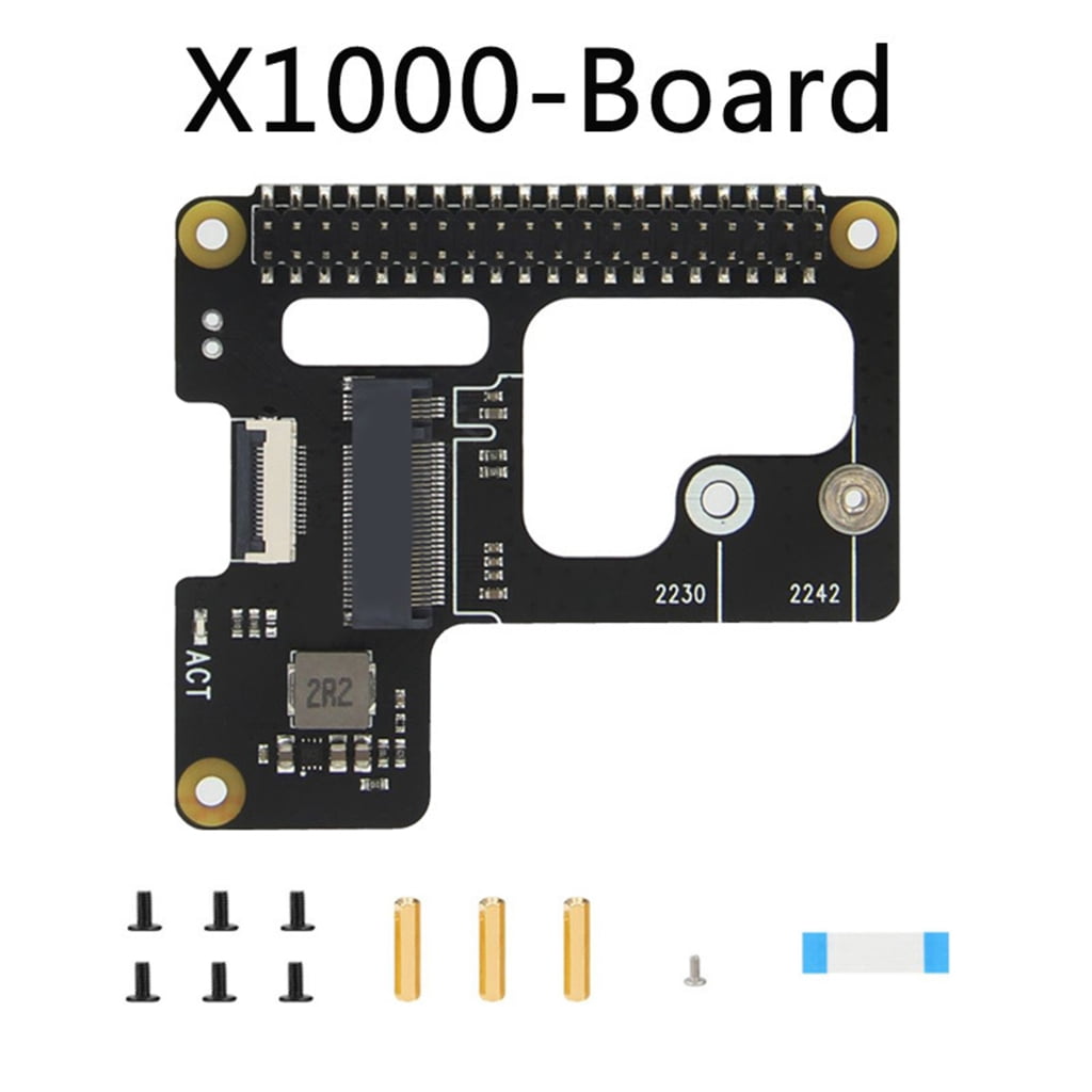 Convenient and Fast Storage Solution X1100 2.5" PCIE to M.2 NVME SSD Hard Drive Expansion Board for Pi 5