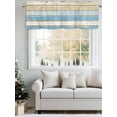thumbnail image 5 of Vintage Wood Grain Valances for Windows, Rod Pocket Kitchen Valance Curtains - Soft & Washable Small Window Treatment for Living Room,&nbsp;Bathroom, Blue Beige Theme, 54x18inch, 5 of 9