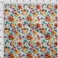 thumbnail image 4 of oneOone Cotton Cambric Orange Fabric Florals Fabric For Sewing Printed Craft Fabric By The Yard 56 Inch Wide-FA, 4 of 5