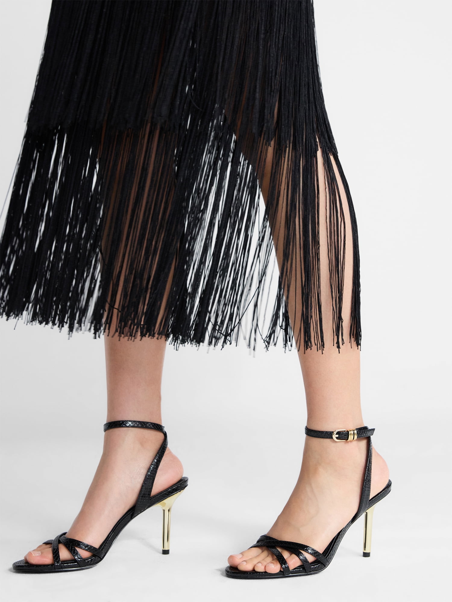 Devil Wears Prada Scoop Collection Women's and Women's Plus Fringe Skirt, Sizes 0-26W
