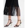 thumbnail image 4 of Devil Wears Prada Scoop Collection Women's and Women's Plus Fringe Skirt, Sizes 0-26W, 4 of 5