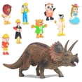 thumbnail image 1 of Set de juguetes de simulación de dinosaurio modelo animal con 8 muñecas para niños, 1 of 5