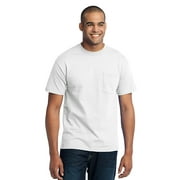Port & Company Tall 50/50 Cotton/Poly TShirt with Pocket (PC55PT) White, 4XLT