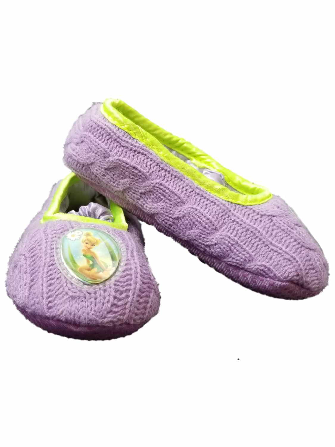 Toddler Girls Purple Tinkerbell Slippers House Shoes Small 5-6