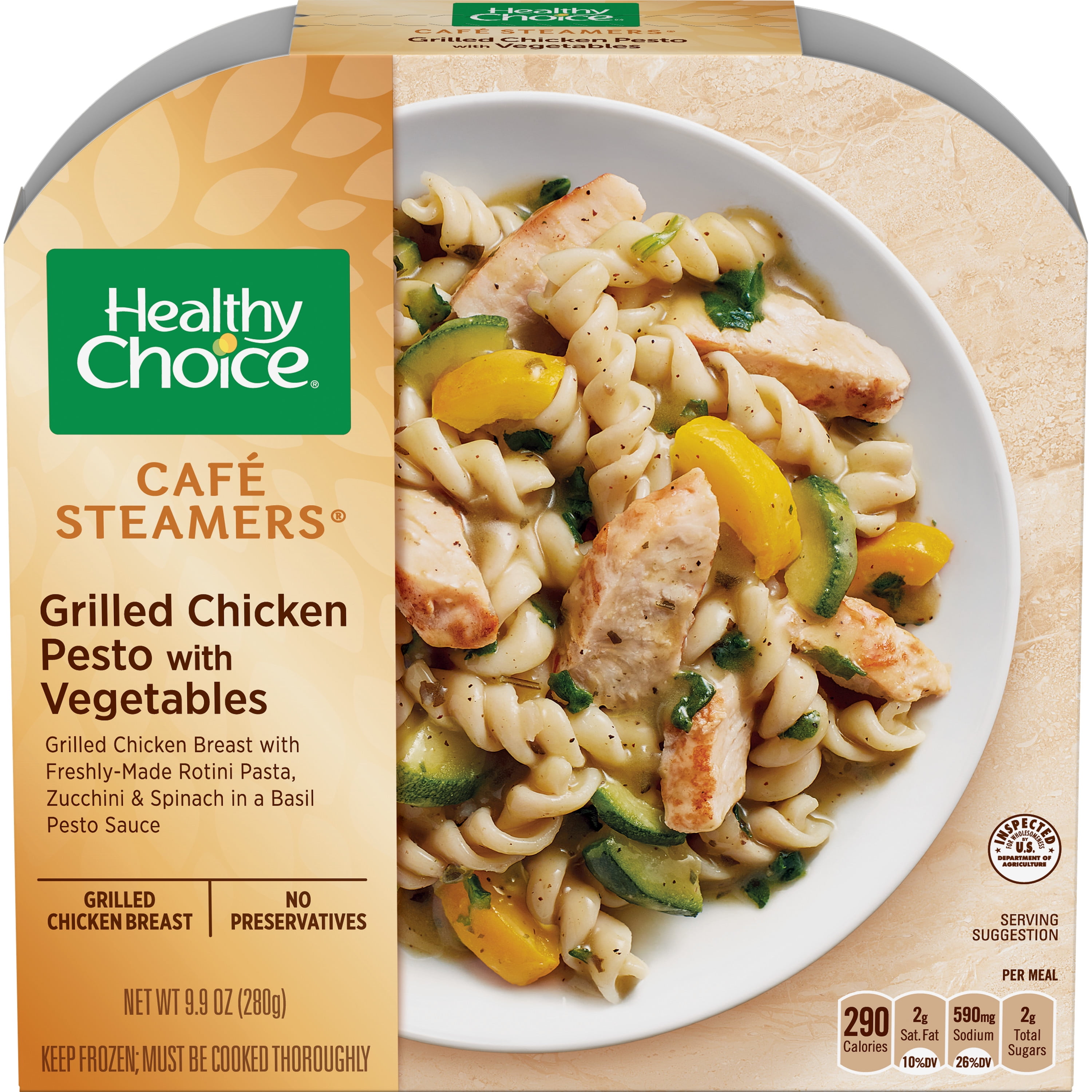 Healthy Choice Cafe Steamers Frozen Dinner Grilled Chicken Pesto With   430e7bef 47a3 42c1 93f9 29de84cb20cf 1.02a32ff5a9415d4e7e5dbba4f4f9f4c4 