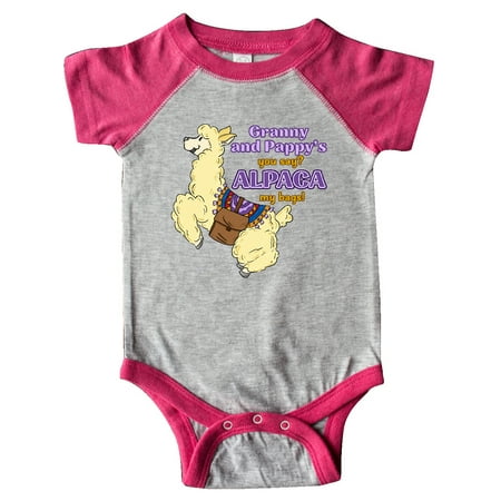 

Inktastic Granny and Pappy s You Say ALPACA my Bags! Gift Baby Boy or Baby Girl Bodysuit