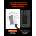 thumbnail image 3 of VEVOR Gable Mount Fan, 15 Inch Attic Exhaust Fan with Adjustable Thermostat & Outer Mesh, 1300 CFM House Ventilator Cools Up to 1850 Sq.Ft, Quiet Ventilation for Roof, Garage & Shop, Galvanized Color, 3 of 9