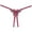 Red, variant on Thongs for Women Sexy Embroidered Butterfly Beads Massage Thong Low Rise Open Range Sequins Underpants
