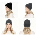 thumbnail image 2 of 2 PCS Unisex Beanie Hats for Men Women Winter Knit Beanies Soft Slouchy Warm Cuffed Beanie Hat, 2 of 5