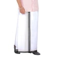thumbnail image 4 of Stylesindia Cotton Dobby Design Border Dhotis (2m) Cotton Vesti Mundu Sarong Kerala Kasavu Border Dhoti (Black, Single Layer / 4 Mulam), 4 of 5