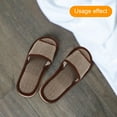 thumbnail image 3 of QIFULL Unisex House Slippers Open Toe Cotton 2 Pairs, 3 of 8