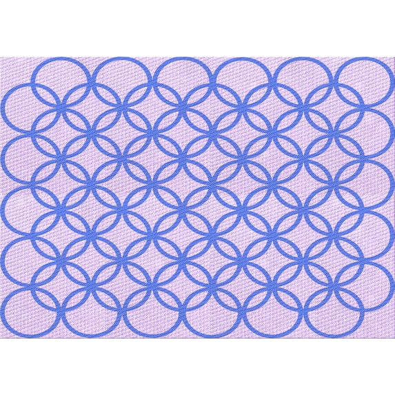 Ahgly Company Machine Washable Indoor Rectangle Transitional Light Slate Blue Area Rugs, 3' x 5'
