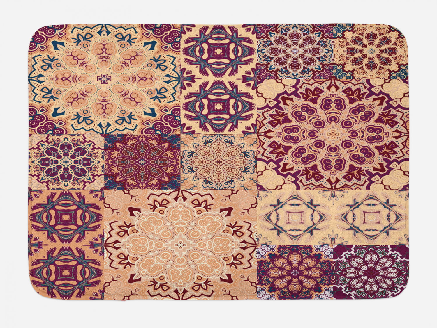 Mandala Dragon Hippie Non-Slip Bathroom Decor Carpet Bath Mat Rug Carpet 24x16" 