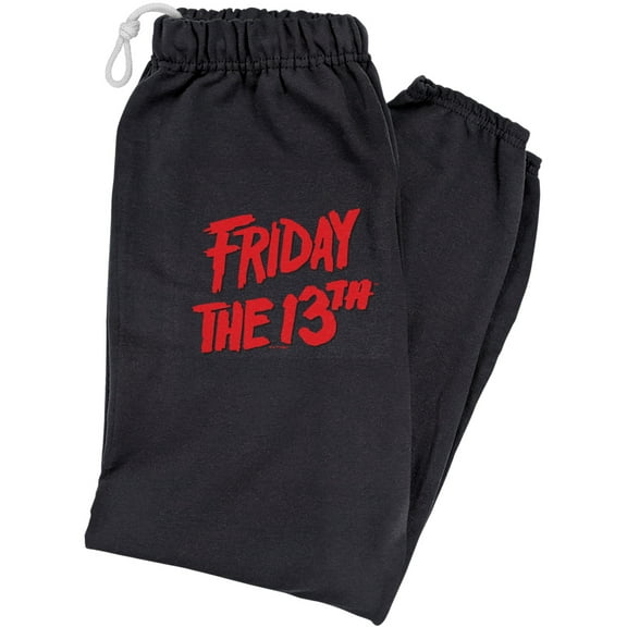Friday The 13Th Logo Unisex Jogger Sweatpants for Men and Women, Black, Small