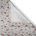thumbnail image 5 of Ambesonne Hipster Grommet Curtain, Make up Fashion Design, 50" x 108", Red Grey, 5 of 6
