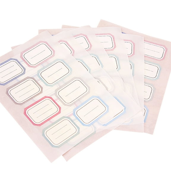 said 1 Pack 6 Sheets Self-Adhesive Name Tags Plain Name Labels Stickers File Folder Labels Filing Envelopes Tags Price Stickers Markers