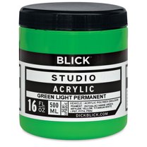 Blick Studio Acrylics - Green Light Permanent,  16 oz jar