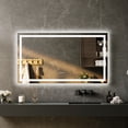 thumbnail image 1 of LED Bathroom Mirror with Lights - Backlit + Front Lit Dimmable Anti-Fog, Shatter-Proof Vanity Mirror with Memory Function (Horizontal/Vertical), 1 of 10