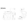 Dometic 300 Series Standard Height RV Toilet, Heavy Duty Plastic, Bone