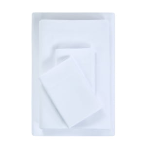 Mainstays Basic Microfiber 4-Piece Queen Sheet Set, Arctic White
