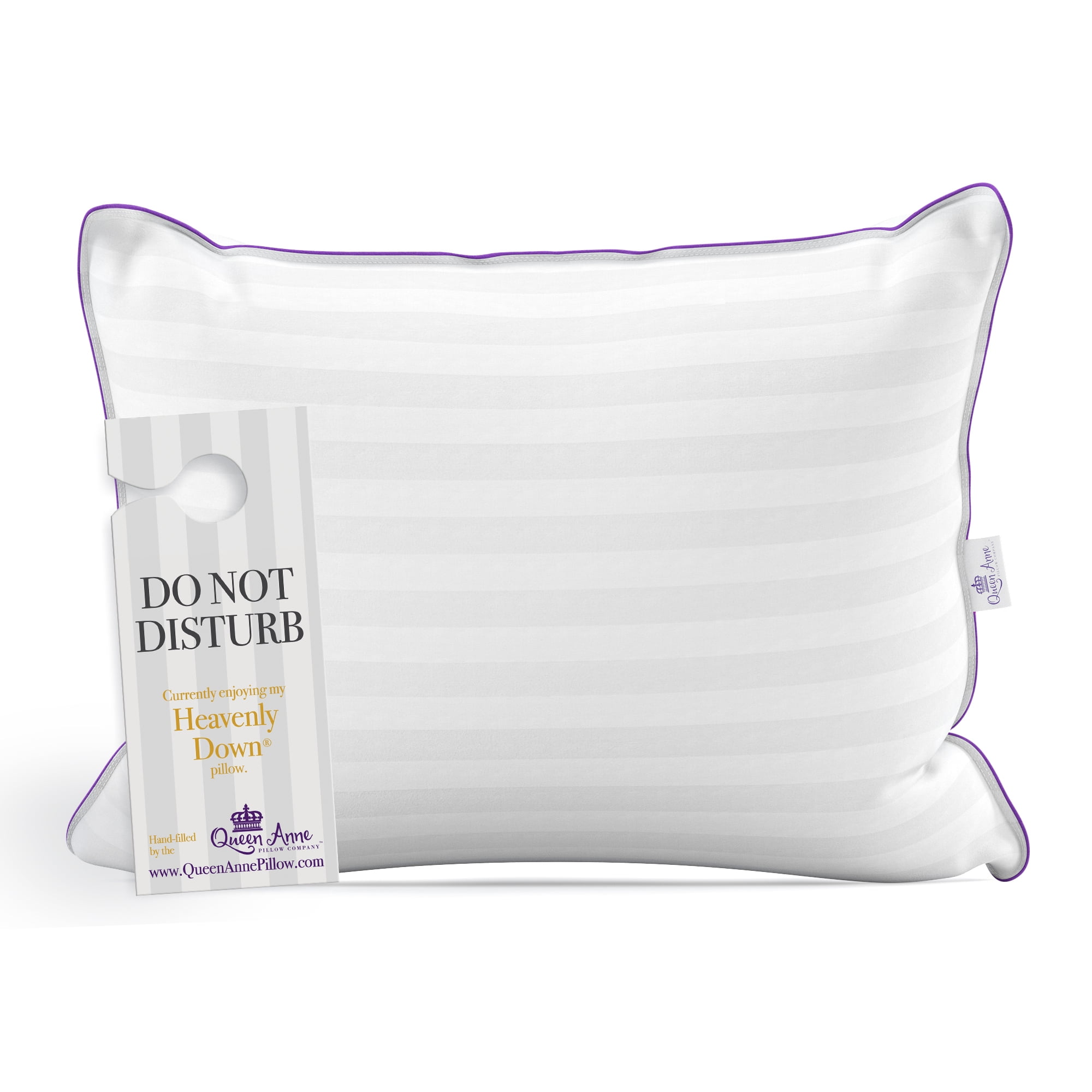 High-End Luxury Hotel Pillow&ndash; Exclusive Down Alternative (King Medium Pillow) The Heavenly Down Allergy-Free Pillow. Performs like plush Goose Down. Only by Queen Anne Pillow. Made in the U.S.A