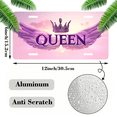 thumbnail image 2 of 1 Pcs 2D Flat License Plate Covers & Frames, QUEEN with Wings and Crown For Decorative Front, Waterproof For Decoration Aluminum License Plate Covers & Frames Cover For Men Women, 12" X 6", 2 of 7