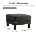 thumbnail image 2 of Youmumeub Ottoman, Dark Grey Boucle Fabric, Modern Design, Sturdy Construction, for Living Room, Bedroom, Office, 2 of 6